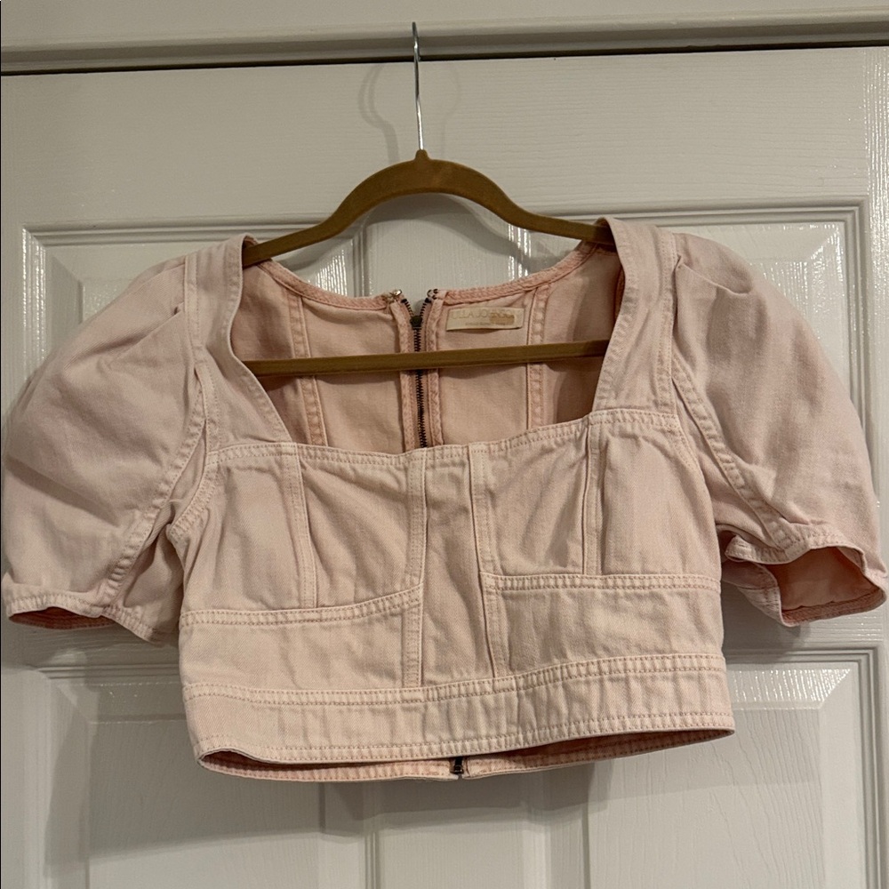 Ulla Johnson Pink Cropped Top